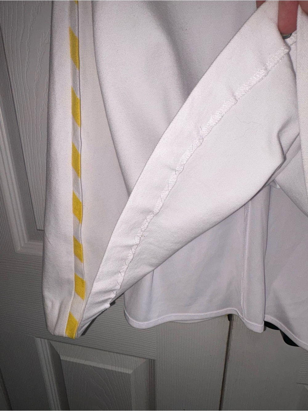 Elizabeth McKay Yellow and White Chevron Fit-and-Flare Dress - Picture 14 of 14